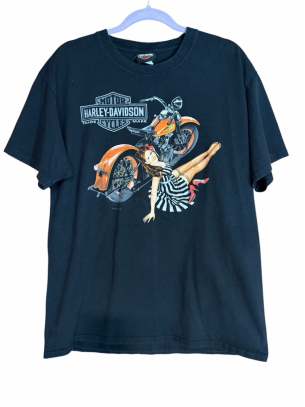 Vintage Y2K Harley Davidson Mile High Denver Colorado Black T Shirt 
Large